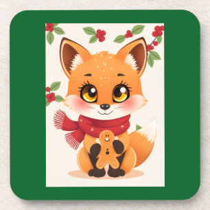 Weihnachtsfuchs-Dekoration Getränkeuntersetzer