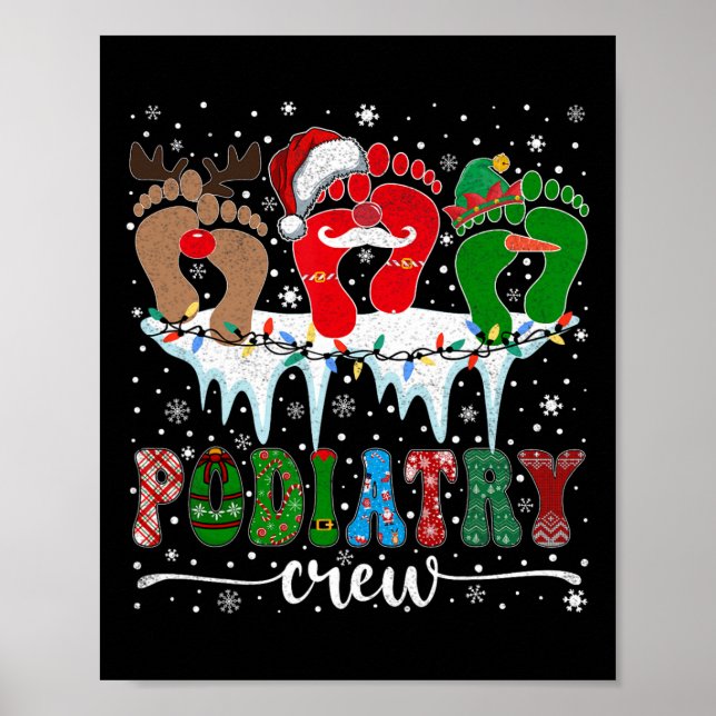 Weihnachtsfußabdruck Doktor Podiatrist Podiatrie C Poster (Vorne)