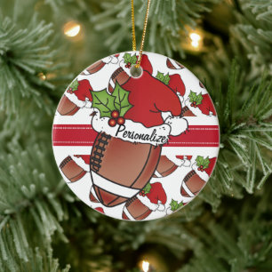 Weihnachtsfußball   DIY Name Keramik Ornament