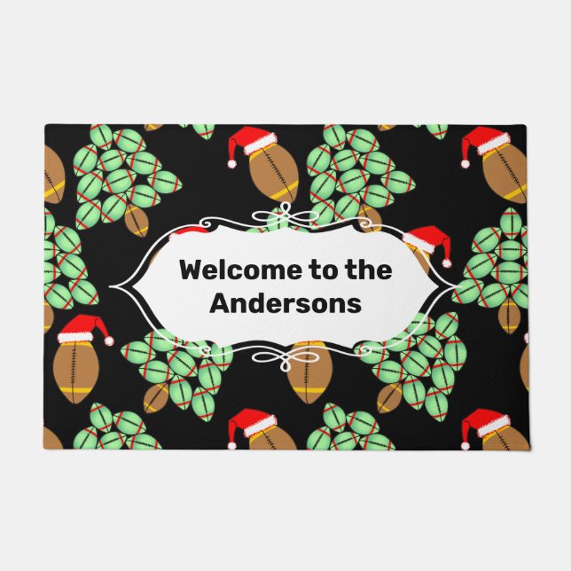 Weihnachtsfußball Doormat Fußmatte (Vorderseite)