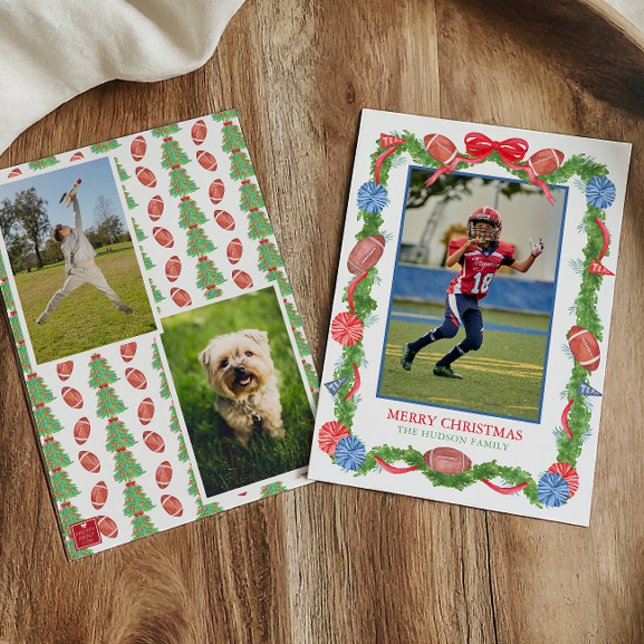 Weihnachtsfussball-Foto Feiertagskarte (Von Creator hochgeladen)