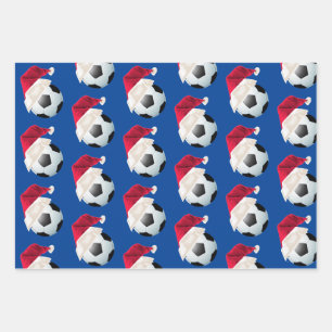 Weihnachtsfußball Fußballsport Weihnachtsfest Set Geschenkpapier Set