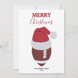Weihnachtsfußball Gridiron Ball Individuelle Name Feiertagskarte
