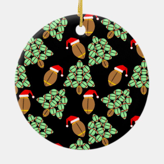 Weihnachtsfußball Keramik Ornament (Hinten)