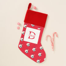 Weihnachtsfußball Monogram Santa Holiday