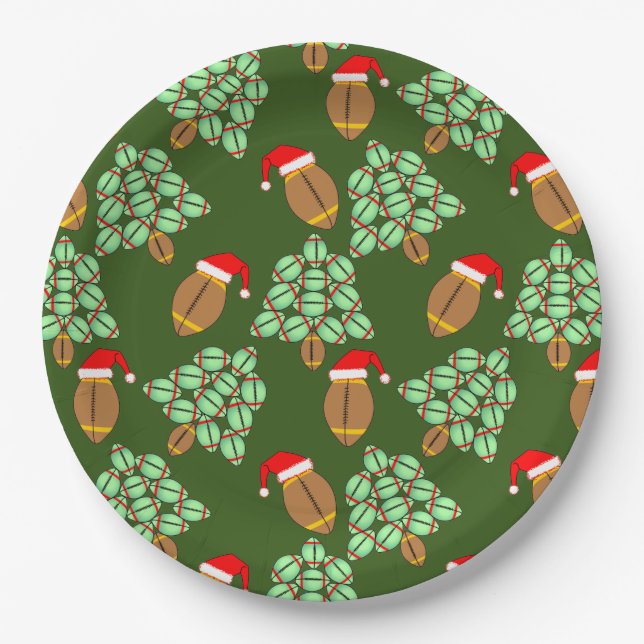 Weihnachtsfußball Pappteller (Vorderseite)