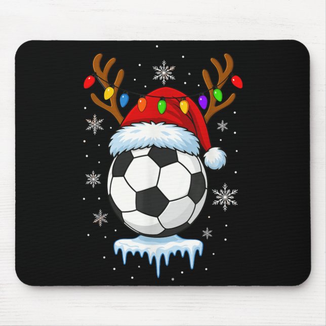 Weihnachtsfußball-Rentiere  Mousepad (Vorne)