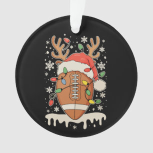 Weihnachtsfußball Santa Hut Rentier Xmas Lichter Ornament
