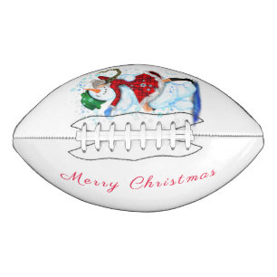 Weihnachtsfußball - Schneemann und Mädchentanz Football