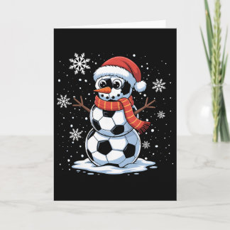 Weihnachtsfußball Schneemann Weihnachten Frauen Mä Karte