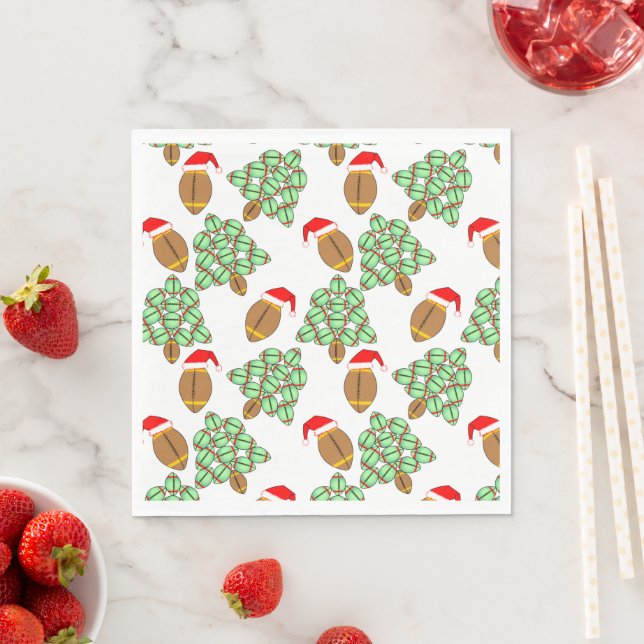 Weihnachtsfußball Serviette (Beispiel)