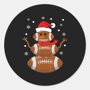 Weihnachtsfußball Snowman Kinder Fußball Weihnacht Runder Aufkleber