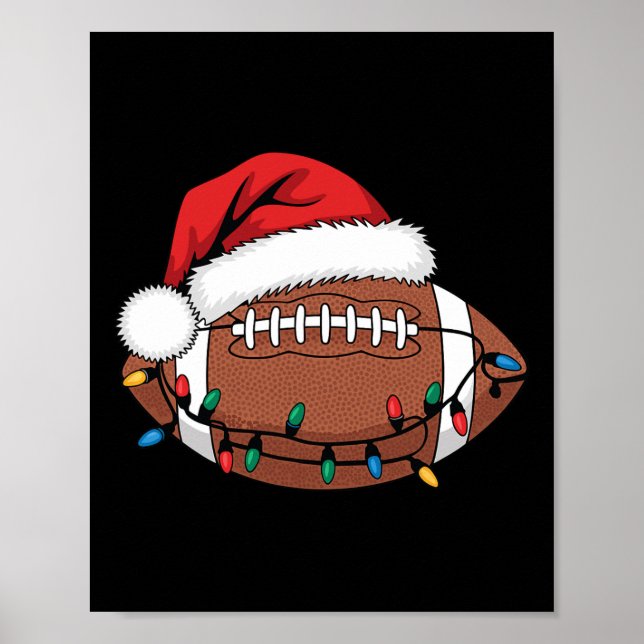 Weihnachtsfußball-Spieler WeihnachtsLICHT Weihnach Poster (Vorne)