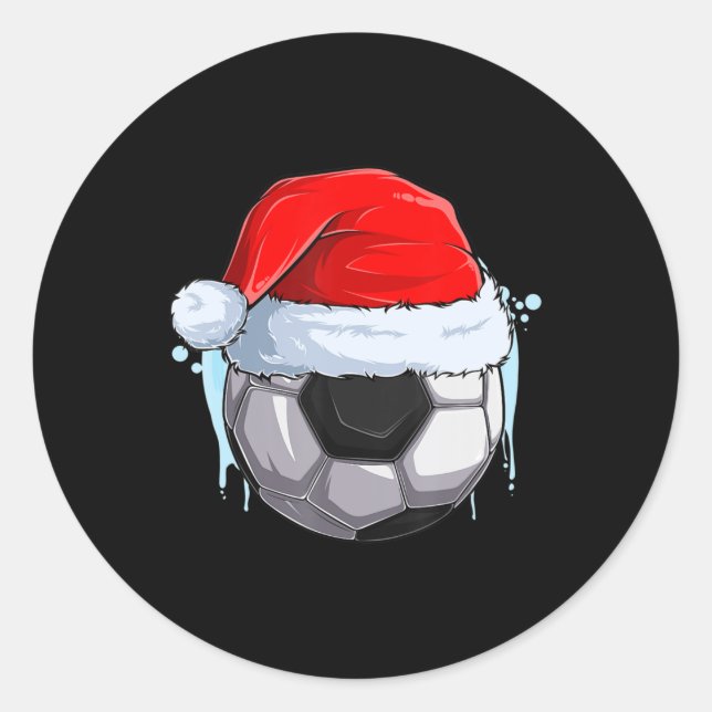 Weihnachtsfußball Weihnachtsball Weihnachtsball in Runder Aufkleber (Vorderseite)