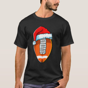 Weihnachtsfußball Weihnachtsmannmütze Ball Männer  T-Shirt