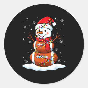 Weihnachtsfußballschneemann Kinder Fußball Weihnac Runder Aufkleber