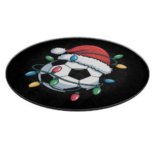 Weihnachtsfußballspieler Santa Fußball Sports Schneidebrett