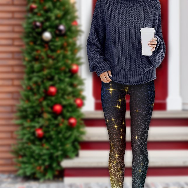 Weihnachtsgalaxie Glitzer Dazzling Leggings (Von Creator hochgeladen)