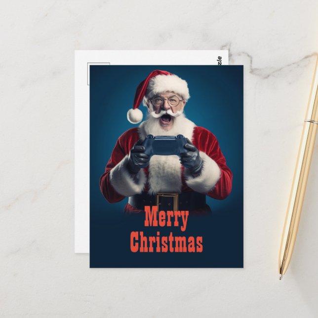 WeihnachtsGamer Postkarte (Vorderseite/Rückseite Beispiel)