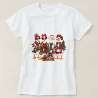 Weihnachtsgans-Squad-Outfit Süße Wintergänse T-Shirt