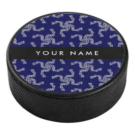 Weihnachtsgarland, Blau, Ihr Name, Personalisieren Eishockey Puck