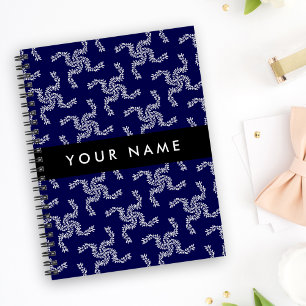 Weihnachtsgarland, Blau, Ihr Name, Personalisieren Notizblock