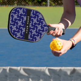 Weihnachtsgarland, Blau, Ihr Name, Personalisieren Pickleball Schläger