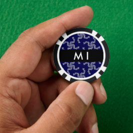 Weihnachtsgarland, Blau, Ihr Name, Personalisieren Pokerchips