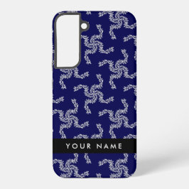 Weihnachtsgarland, Blau, Ihr Name, Personalisieren Samsung Galaxy Hülle