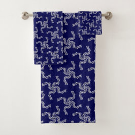 Weihnachtsgarland Blau, Weihnachtsdekoration, Weih Badhandtuch Set