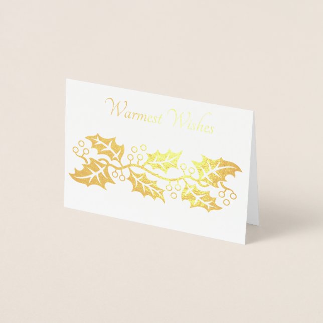 Weihnachtsgarland Gold Fohlen Weihnachtskarte Folienkarte (Vorderseite)