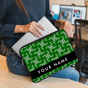 Weihnachtsgarland, Grün, Ihr Name, Personalisieren Laptopschutzhülle