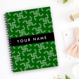 Weihnachtsgarland, Grün, Ihr Name, Personalisieren Notizbuch
