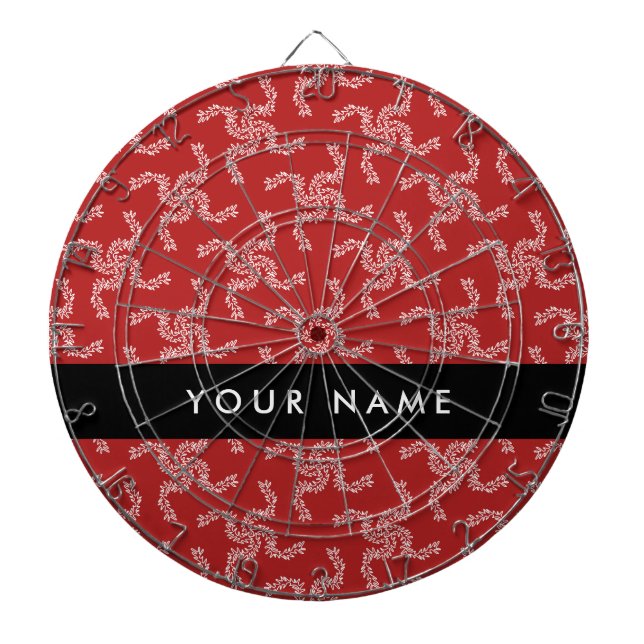Weihnachtsgarland, Rot, Ihr Name, Personalisieren Dartscheibe (vorne)