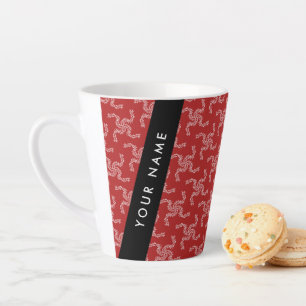 Weihnachtsgarland, Rot, Ihr Name, Personalisieren Milchtasse