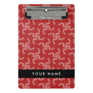 Weihnachtsgarland, Rot, Ihr Name, Personalisieren Mini Klemmbrett