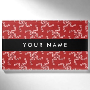 Weihnachtsgarland, Rot, Ihr Name, Personalisieren Namenschild
