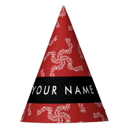 Weihnachtsgarland, Rot, Ihr Name, Personalisieren Partyhütchen