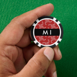 Weihnachtsgarland, Rot, Ihr Name, Personalisieren Pokerchips