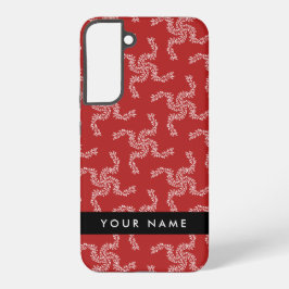 Weihnachtsgarland, Rot, Ihr Name, Personalisieren Samsung Galaxy Hülle