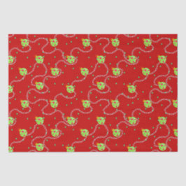 Weihnachtsgarland und Ornament_rot Seidenpapier