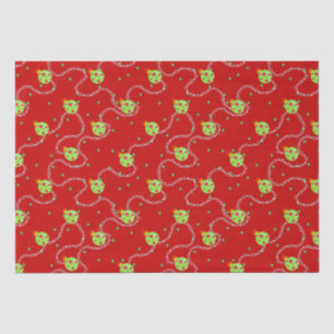 Weihnachtsgarland und Ornament_rot Seidenpapier