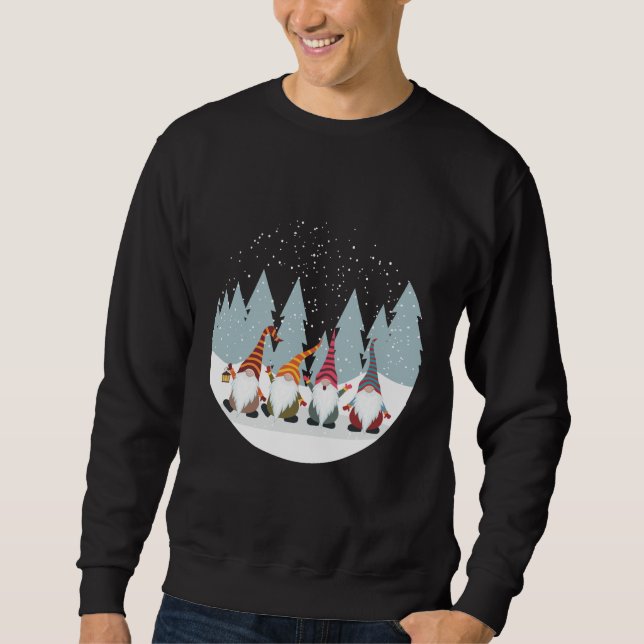 Weihnachtsgarten Gnomaden Xmas Weihnachtsmann Sweatshirt (Vorderseite)