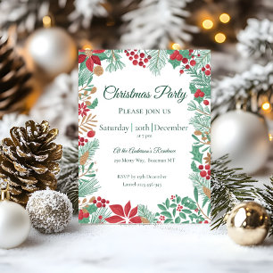 Weihnachtsgarten   Party Einladung Postkarte