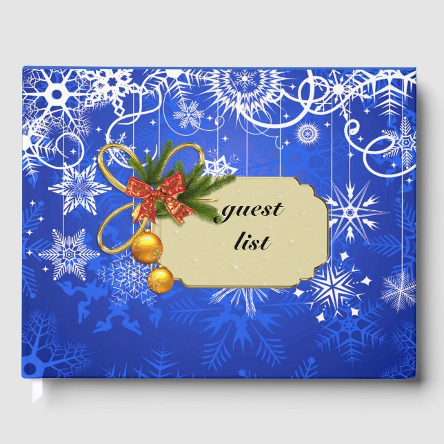 Weihnachtsgastliste Gästebuch (Vorderseite)