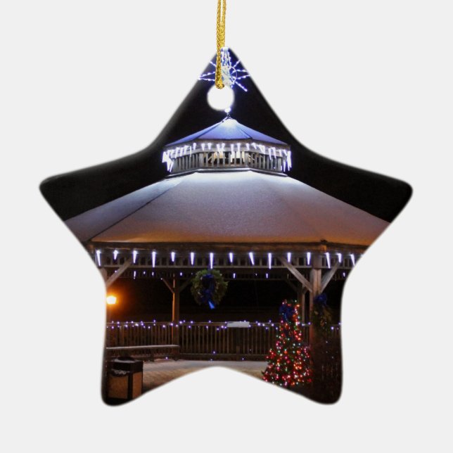 WeihnachtsGazebo Keramikornament (Vorne)