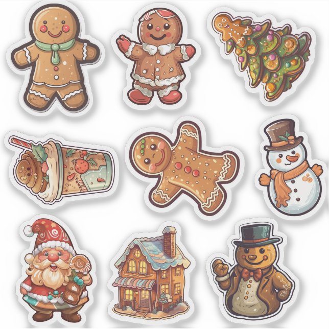 Weihnachtsgebäck Aufkleber (Vorderseite)