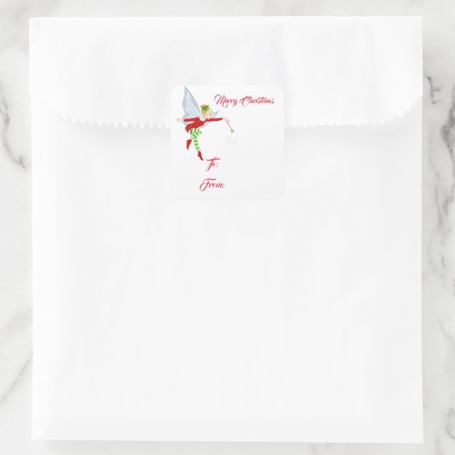Weihnachtsgebäck-Aufkleber Quadratischer Aufkleber (Tasche)