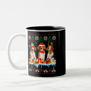 Weihnachtsgebäck Beagle Hund Weihnachten Kostüm 7 Zweifarbige Tasse