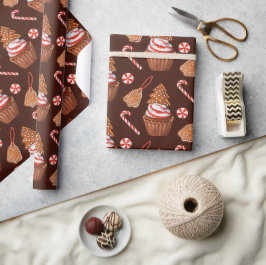 Weihnachtsgebäck Cookie Cupcake Geschenkpapier